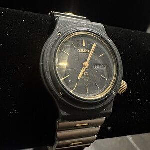 Seiko Black and Gold Smartwatch